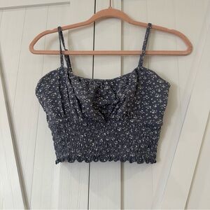 cropped floral tank top